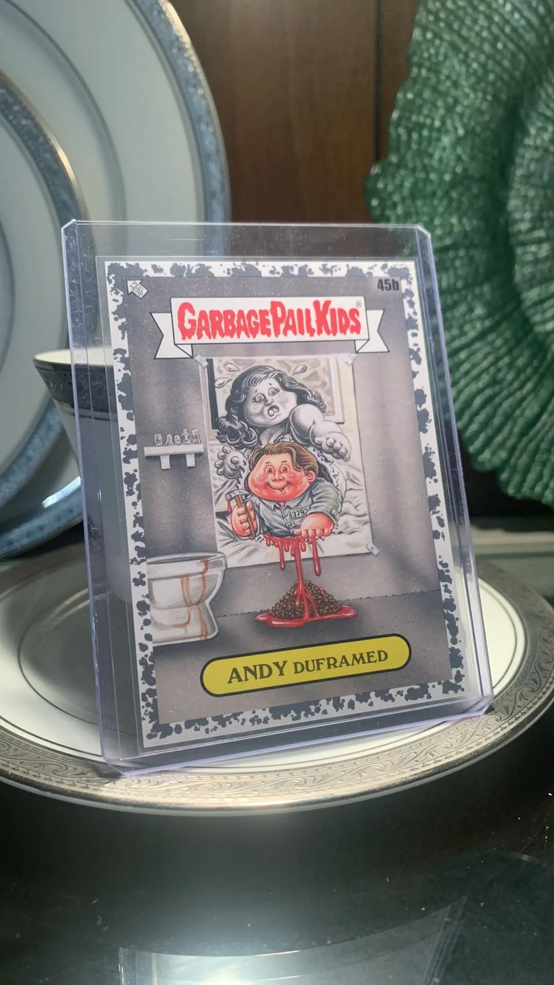 Product image for 🔥 2022 Topps Garbage Pail Kids Book Worms Moby Dick Gray 45b Andy Duframed /199
