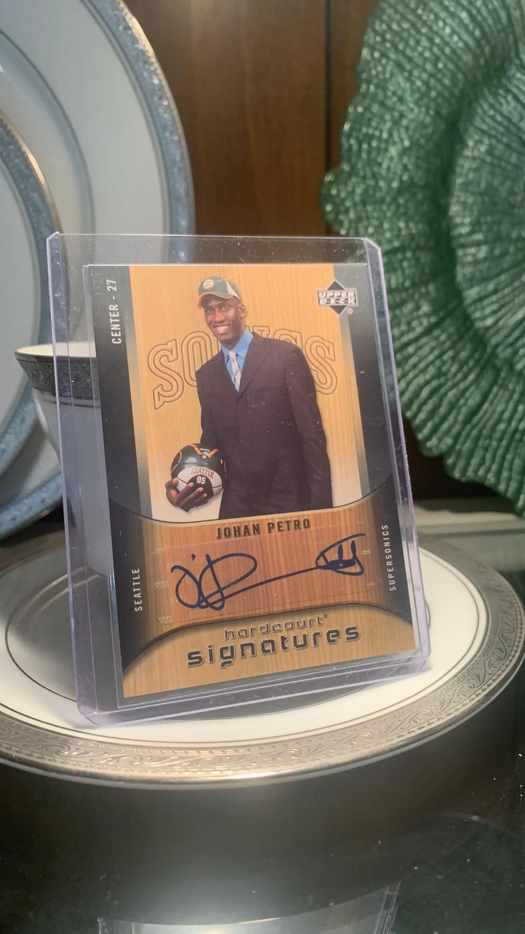 Product image for 🔥 Johan Petro 2005-06 Upper Deck Hardcourt Auto Autograph #JP Supersonics