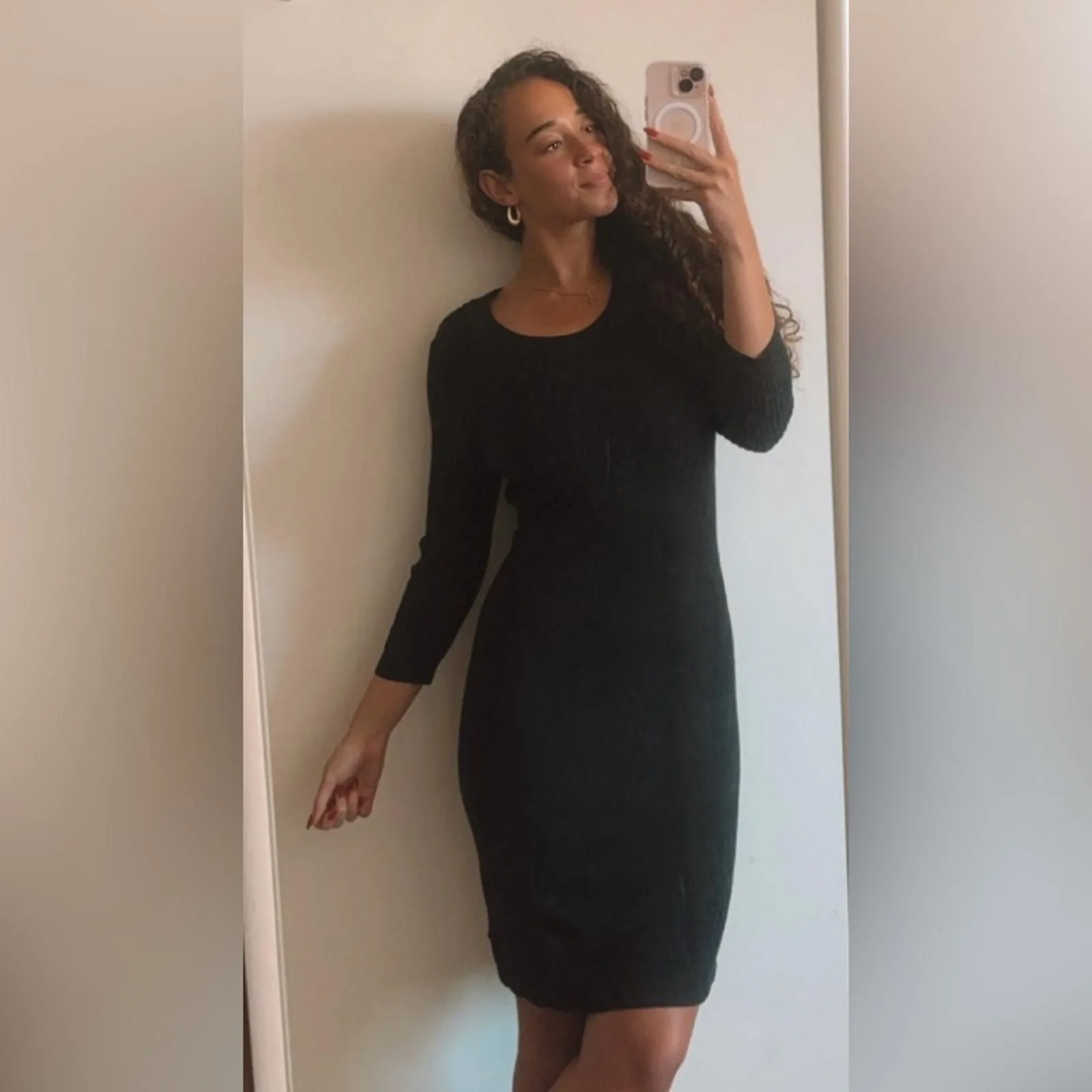 Athleta Dreamy Ribbed Cashmere Blend Sweater Dress in Black  Whatnot:  Shop, Sell, Connect