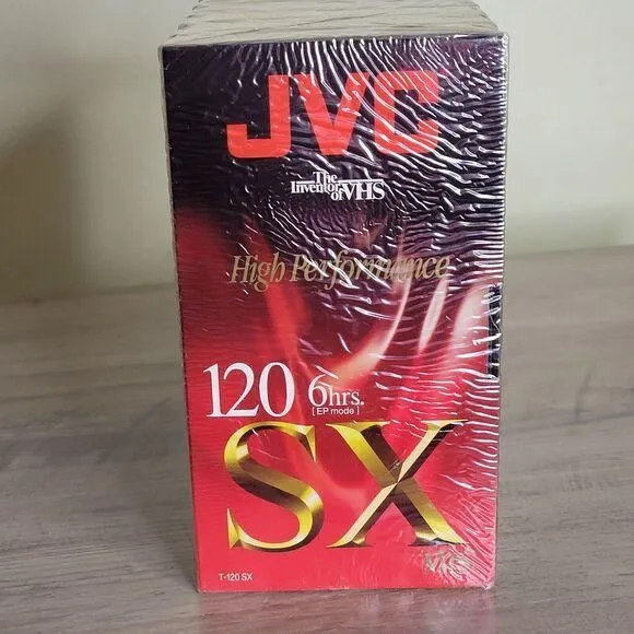 Product image for JVC 120 SX 6 hours High Performance Blank New VHS Tapes Set Of 7