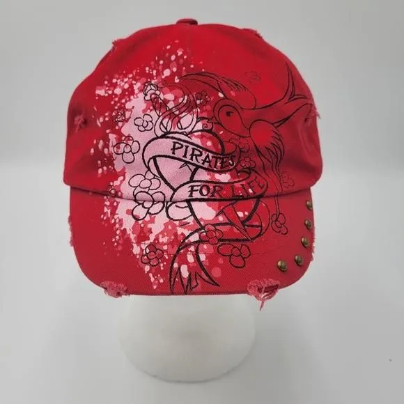 Product image for Pirates of the Caribbean Dead Man's Chest Red Cotton Adjustable Baseball Cap