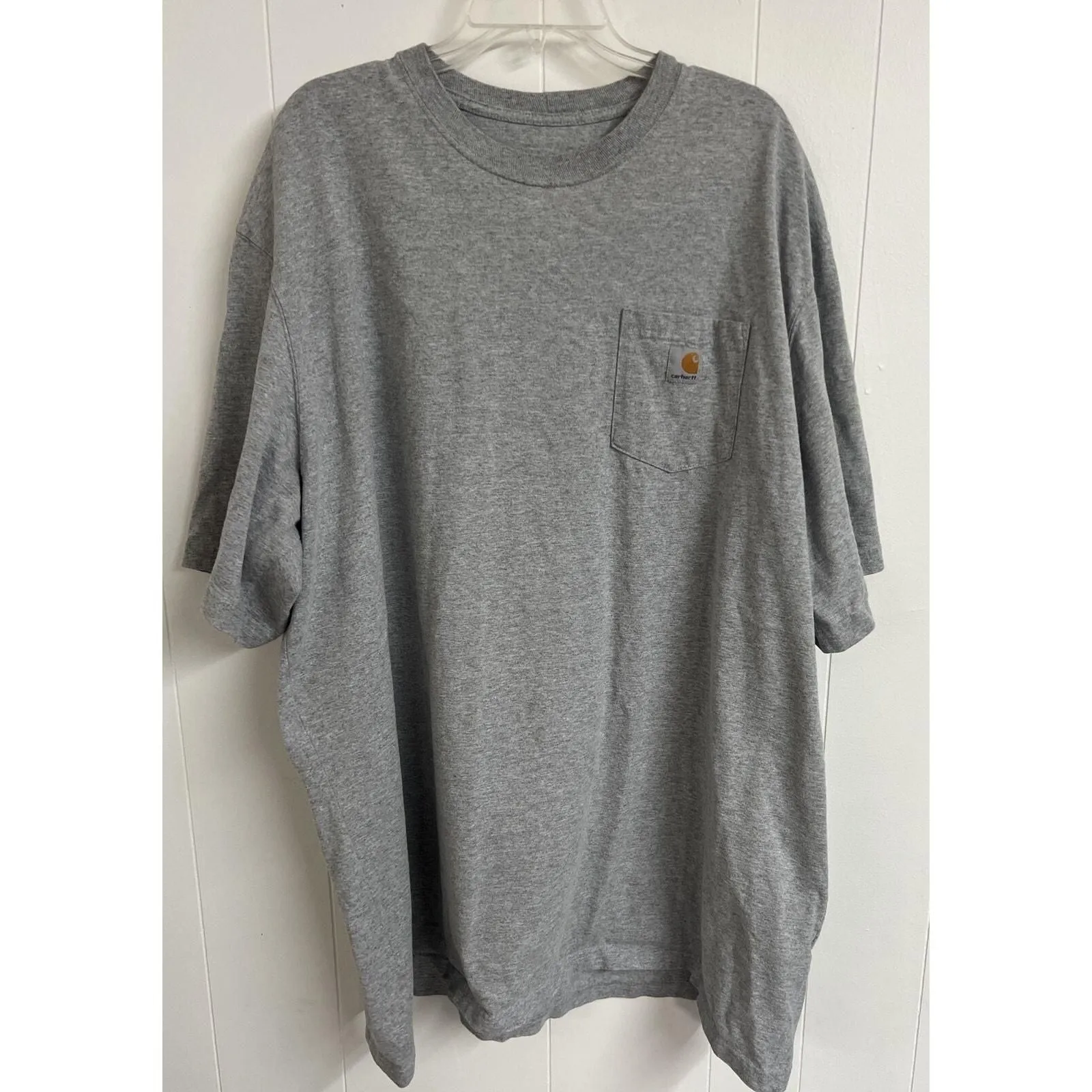 Product image for Carhartt Shirt Mens 3XL Tall Short Sleeve Crew Neck Outdoors Loose Fit Pocket