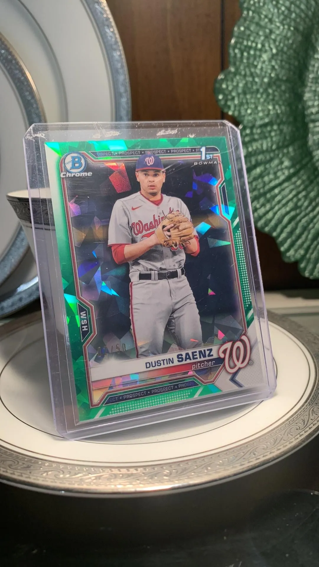 Product image for 🔥 2021 Bowman Draft Chrome DUSTIN SAENZ 1st Bowman Green #'d /50- Nationals
