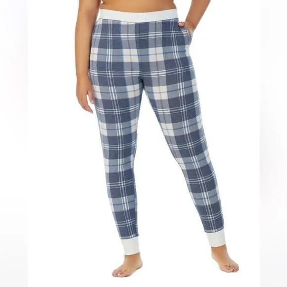 Cuddl Dud Womens Stretch Thermal Legging Soft Waffle Knit Spandex