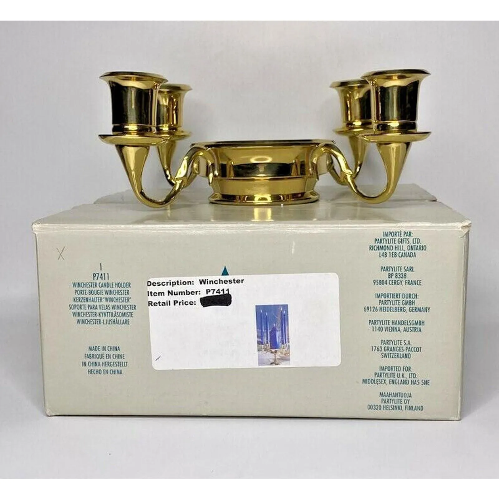 Product image for PartyLite Winchester Candle Holder Retired NIB P16A/P7411