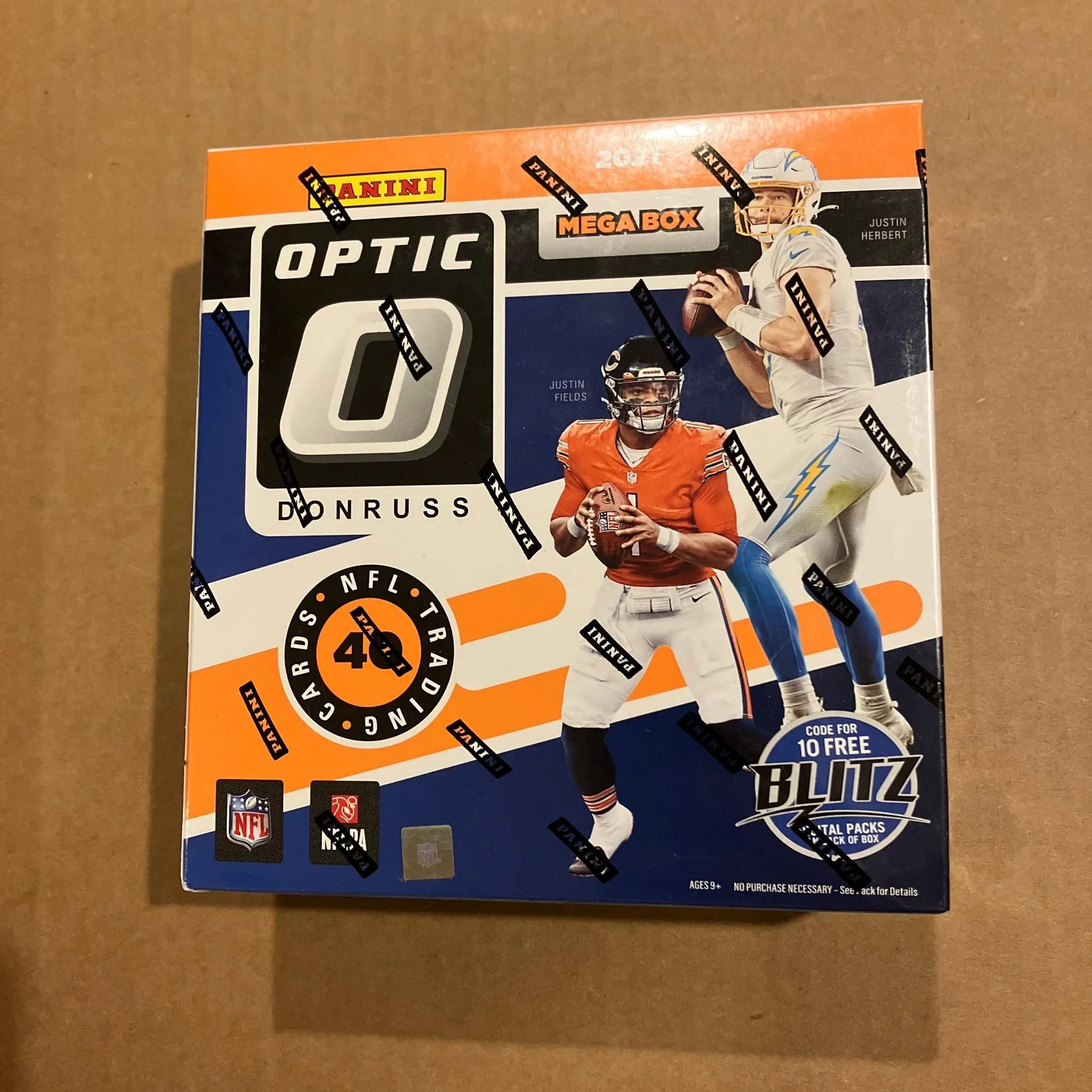 Product image for 2021 Panini Donruss Optic Football Mega Box (Blue Hyper Parallels!)