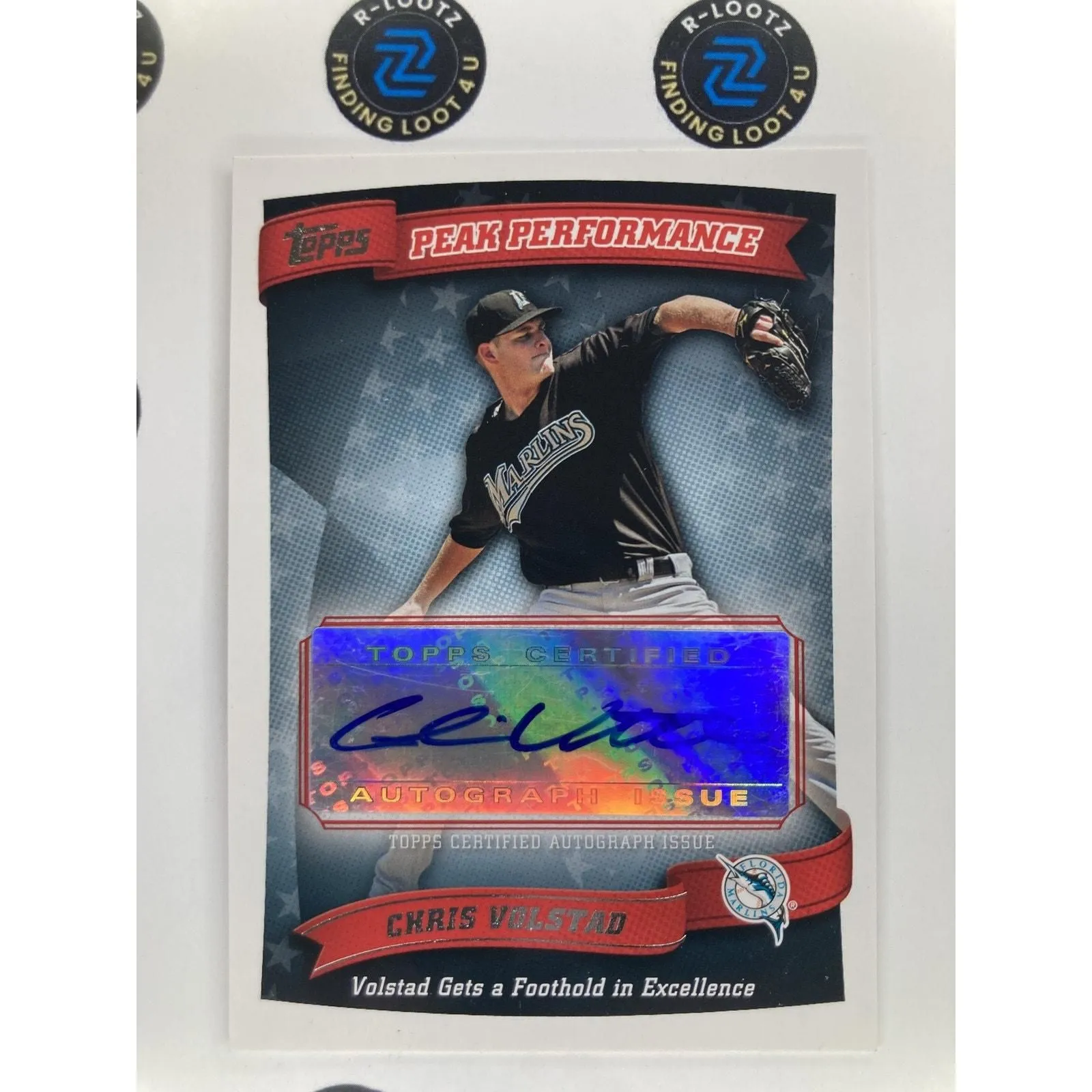 Product image for 2010 Topps Peak Performance Autograph Chris Volstad #PPA-CV2 Florida Marlins