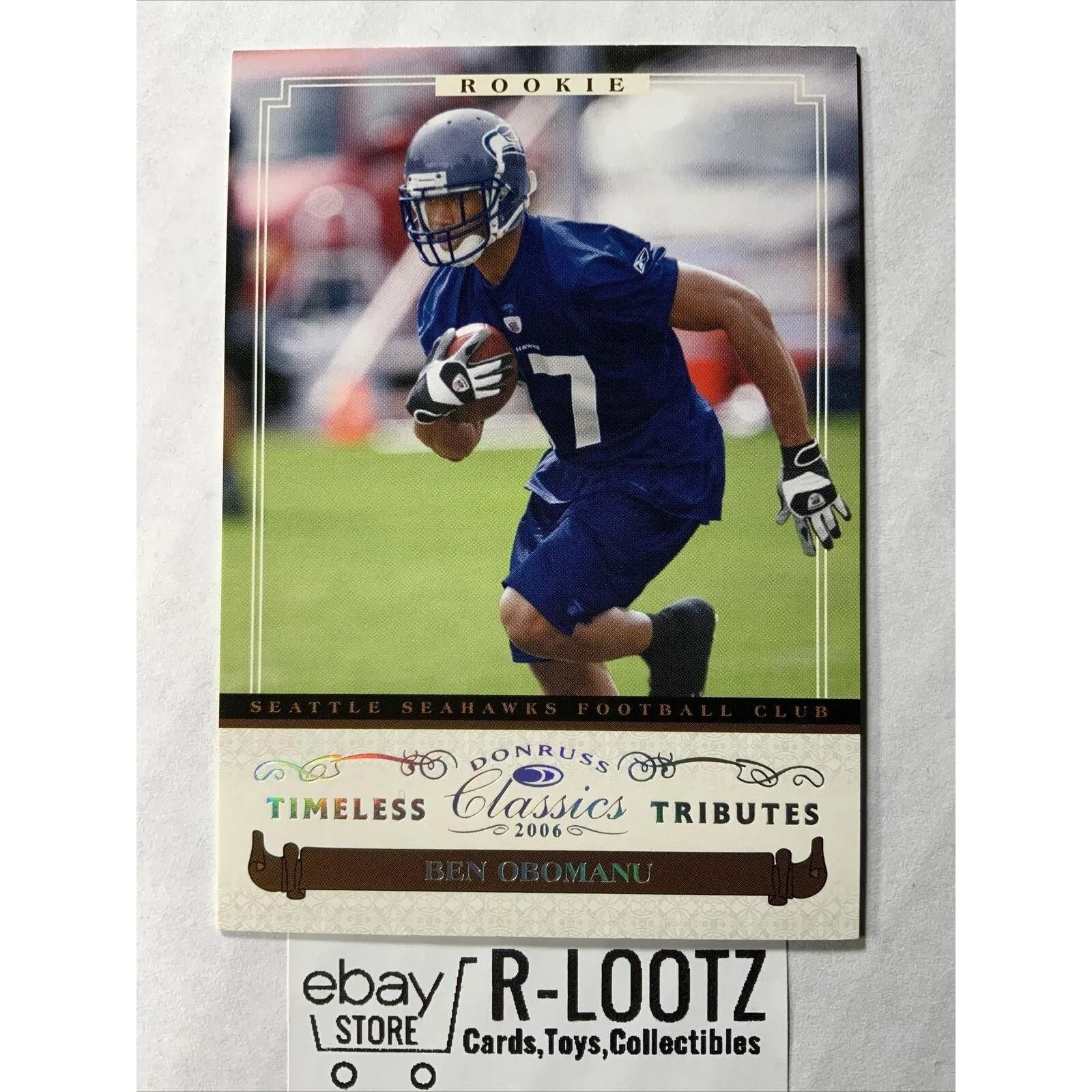 Product image for 2006 Donruss Classics Rookies Timeless Tributes 40/50 Ben Obomanu Rookie RC