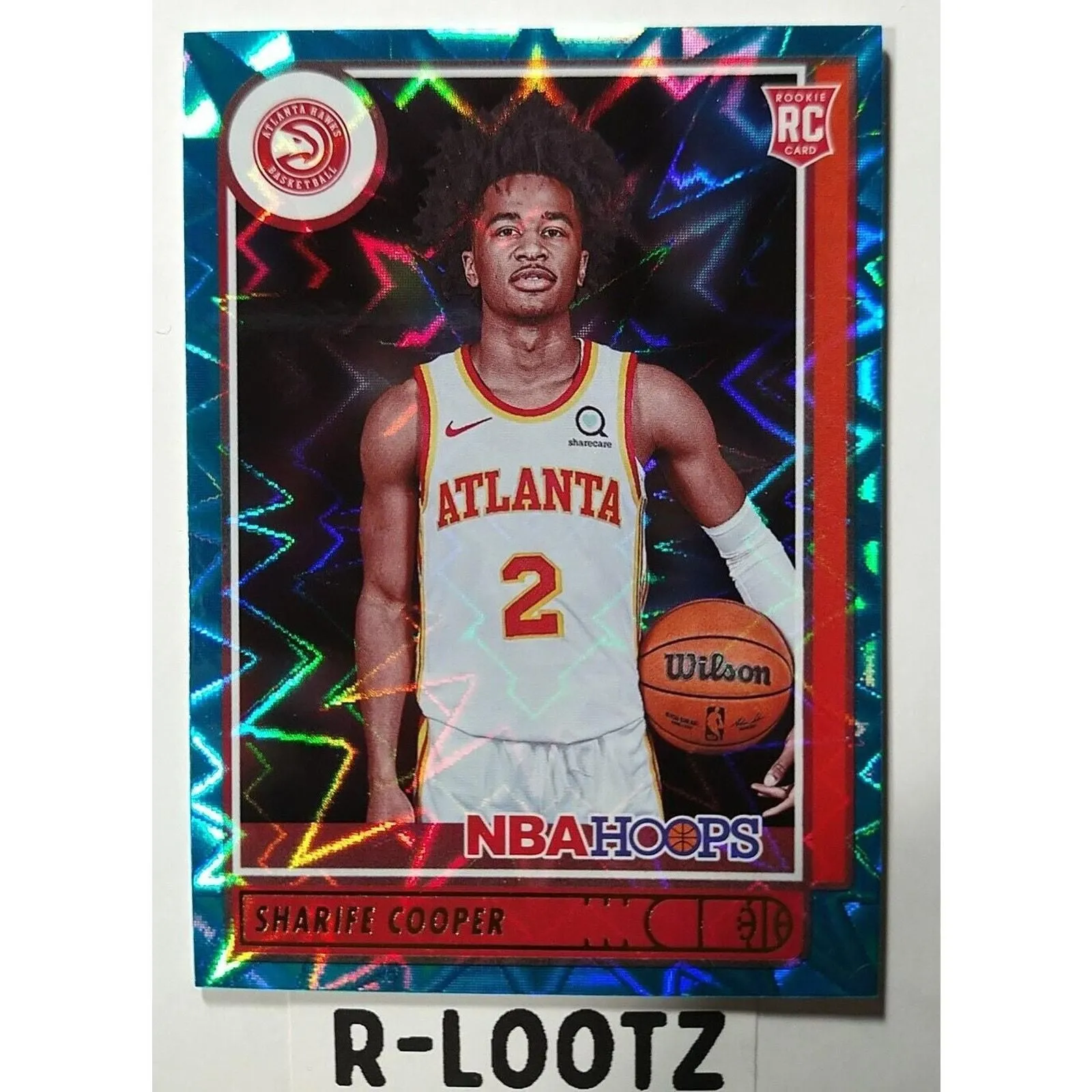 Product image for 2021-22 Panini NBA HOOPS Sharife Cooper Rookie Card - Teal Explosion!