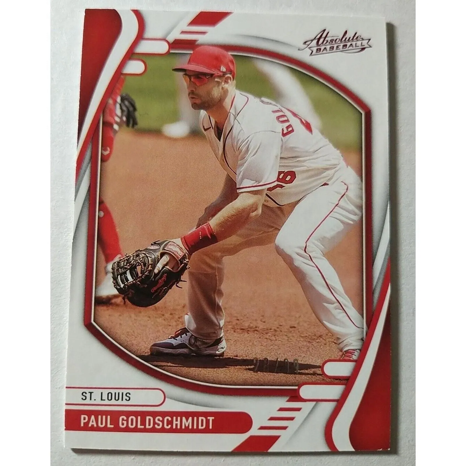 Product image for 2022 Panini Absolute parallel Red 28/99 Paul Goldschmidt #39 St.Louis Cardinals