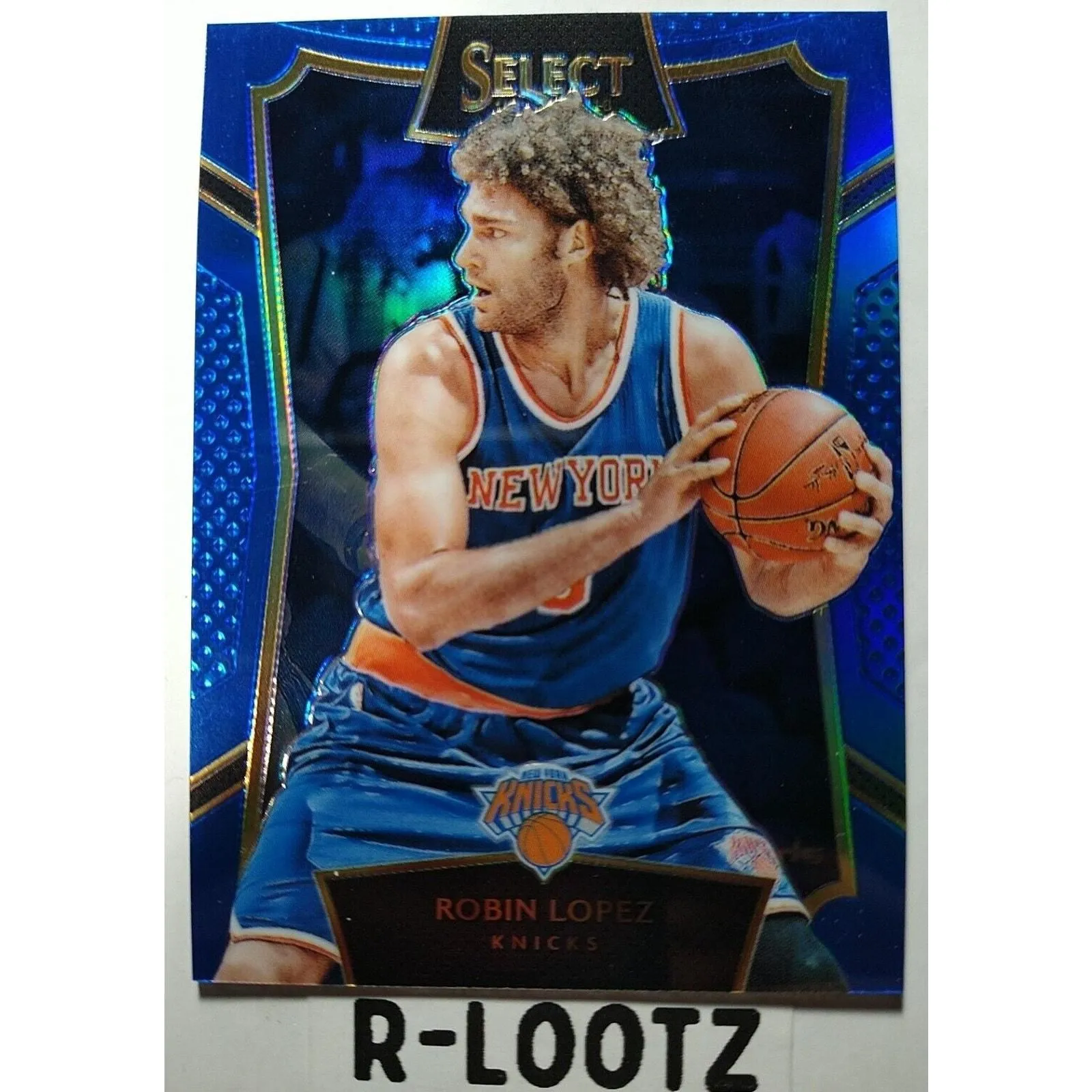 Product image for ROBIN LOPEZ 2015-16 PANINI SELECT BLUE PRIZMS CARD #19 231/249 New York Knicks