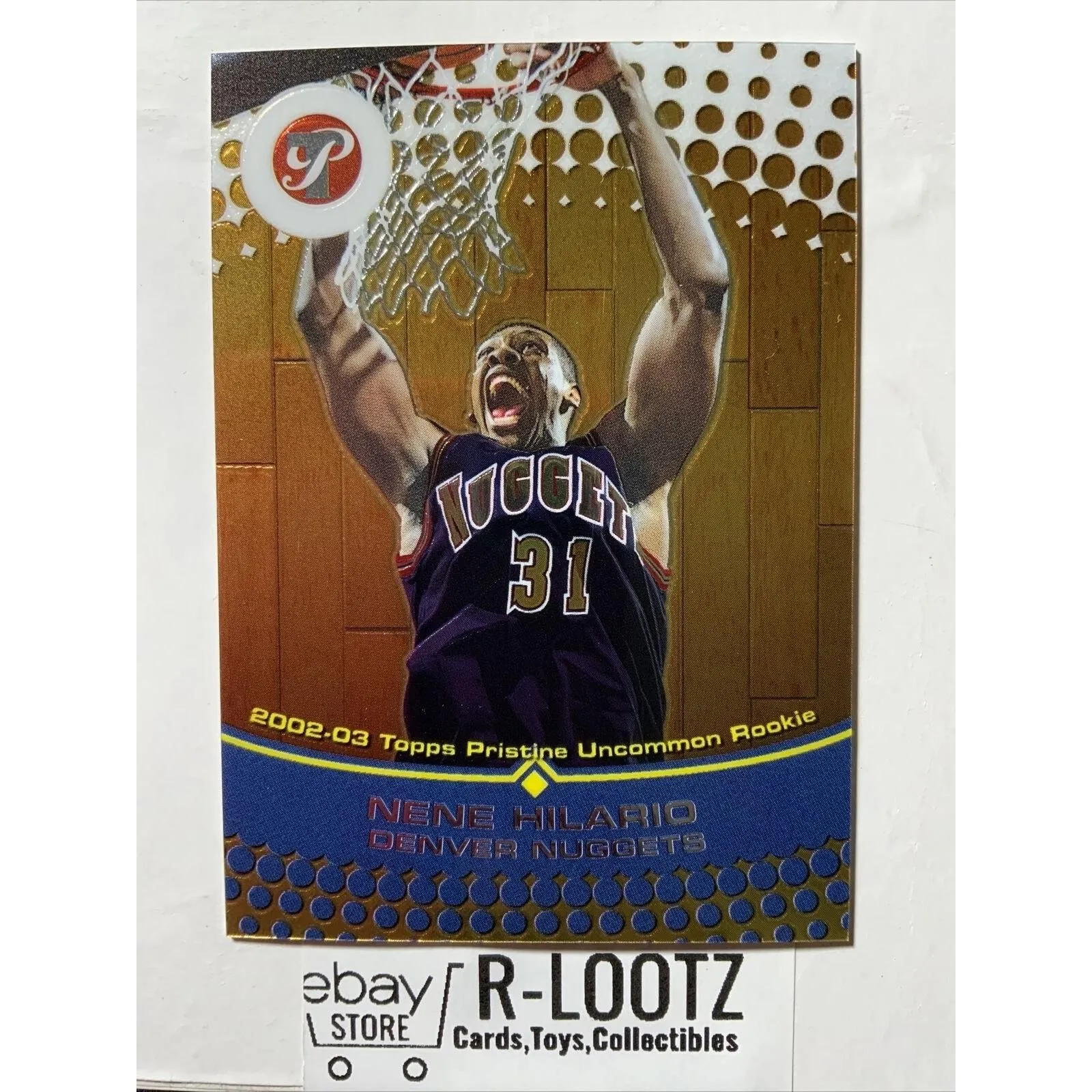 Product image for 2002-03 Topps Pristine 70 Nene Hilario ROOKIE card /1499 Nuggets Wizards Rockets