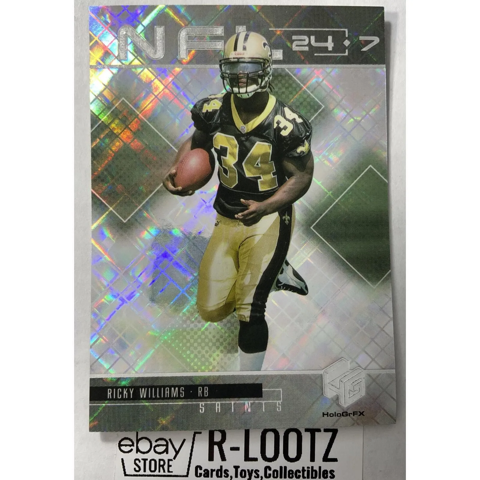 Product image for 1999 Rookie RICKY WILLIAMS UPPER DECK HOLO GRFX RC INSERT CARD #N7