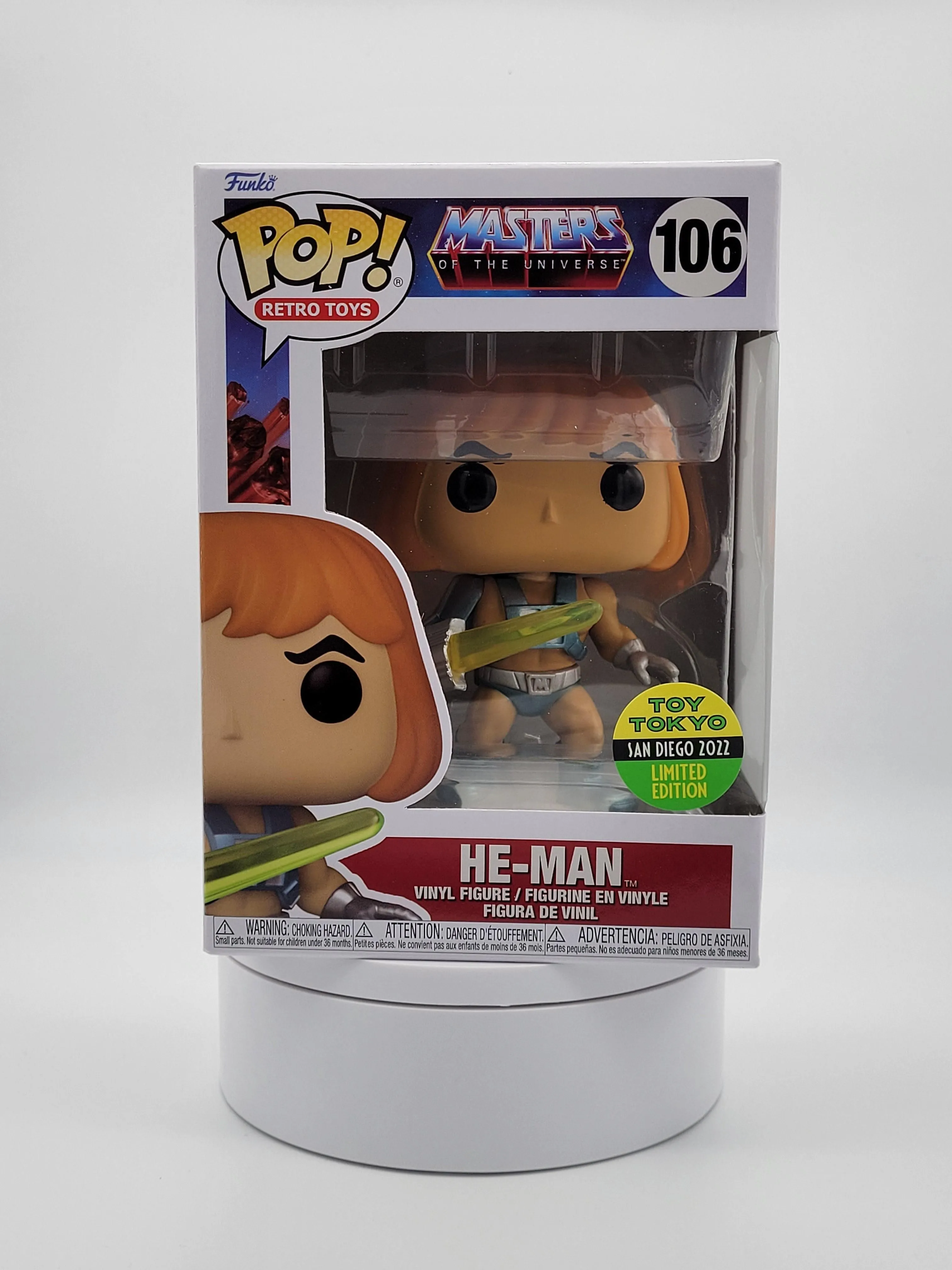 Product image for Masters of the Universe He-Man 1070 (Toy Tokyo SDCC 2022 Exclusive Sticker) Funko Pop!