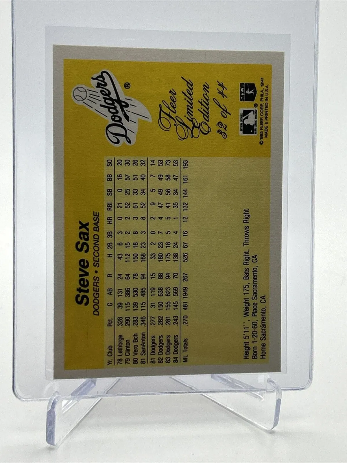1985 fleer limited edition baseball cards Amazon.com: 1985 Fleer Limited Edition #6 Steve Carlton Philadelphia  Phillies Official MLB Baseball Card in Raw (NM or Better) Condition :  Collectibles & Fine Art