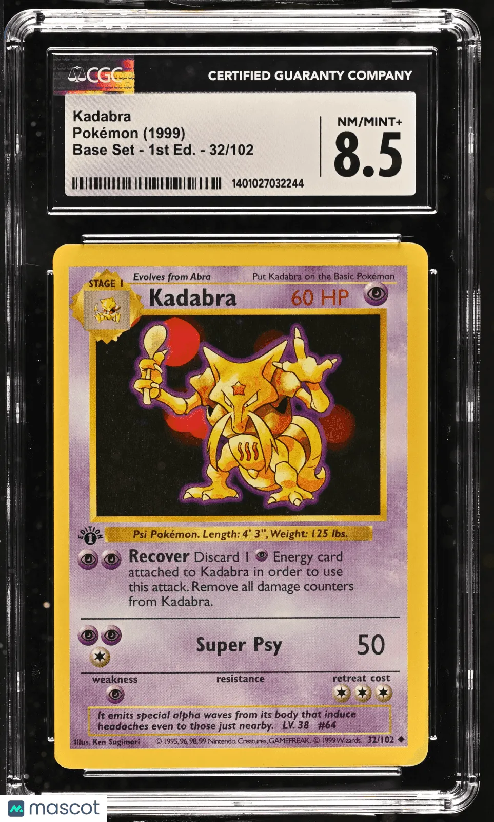 1999 Pokmon TCG Kadabra #32/102 English CGC 8.5 - 1401027032244 -  1401027032244  Whatnot: Shop, Sell, Connect