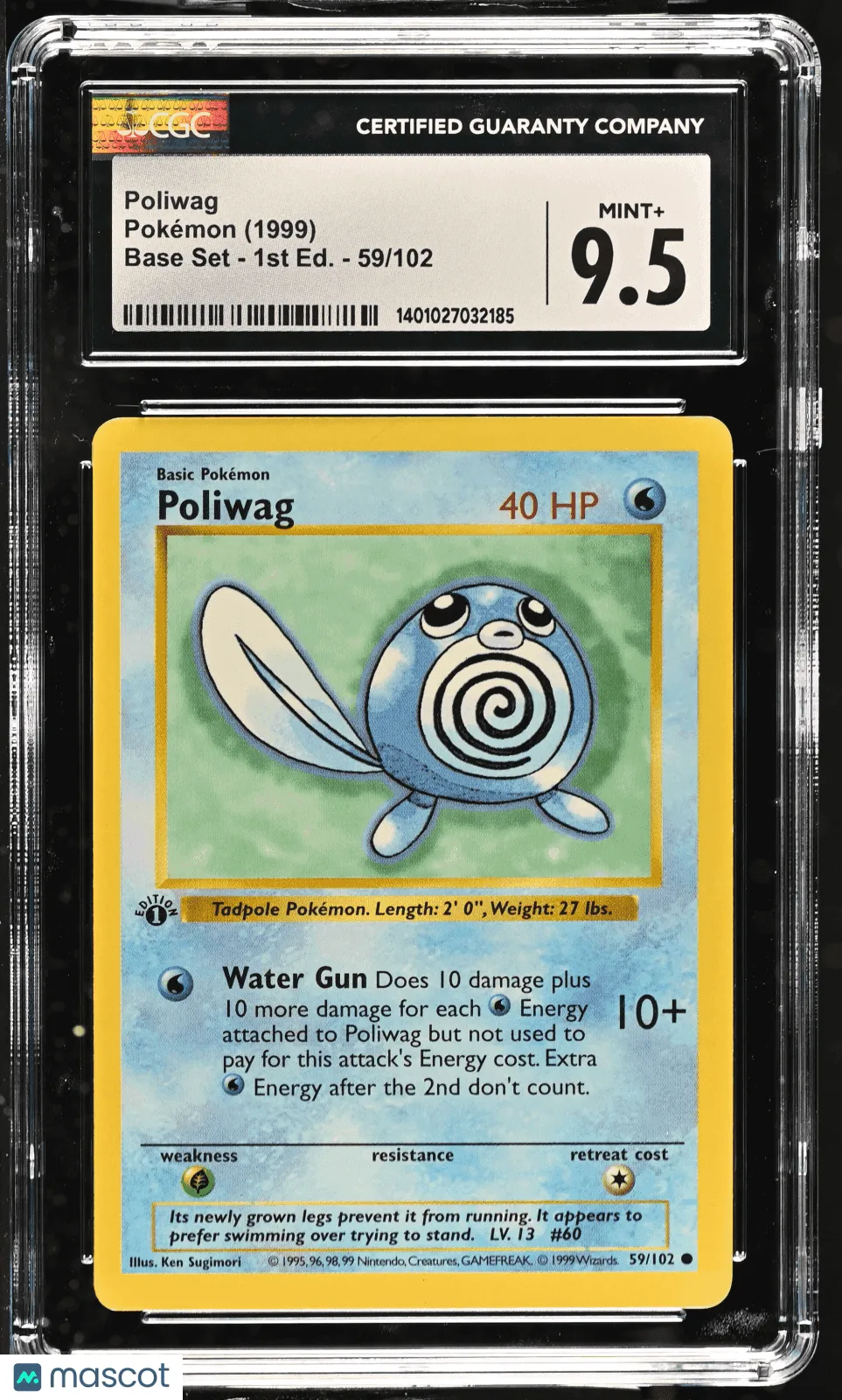 poliwag basic pokemon card value Amazon.com: Pokemon - Poliwag 060/165 - Pokemon 151 - Reverse Foil main image 1