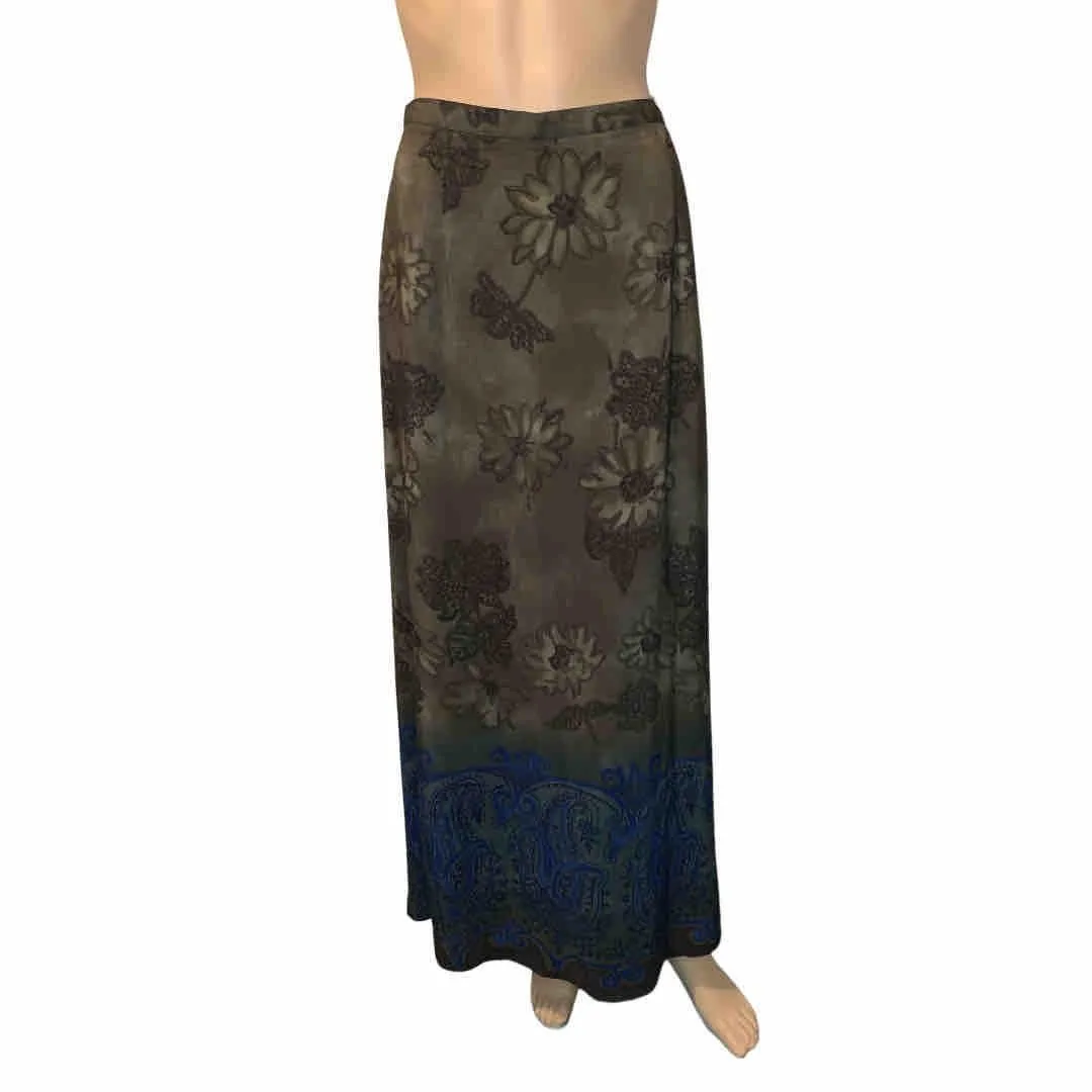 Product image for Stone Bridge Floral Print Maxi Skirt, Size 8