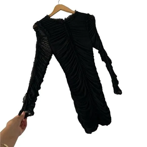 revolve black dress long sleeve Black Open Tie Back Spaghetti Strap Maxi Dress
