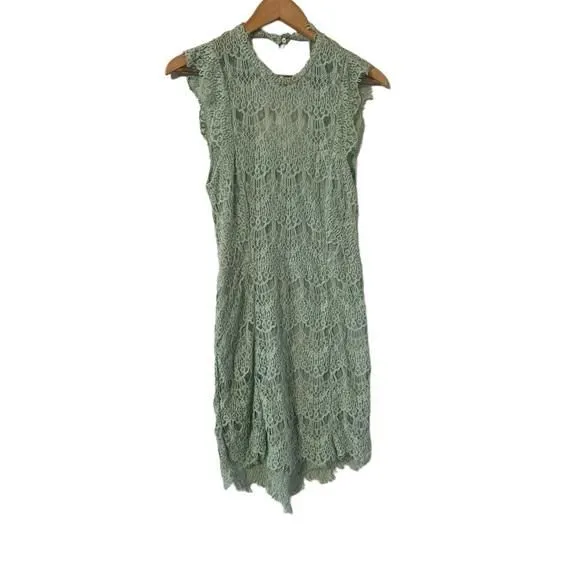 green emerald velvet dress NWT Free People Adella Dress (MEDIUM) main image 0