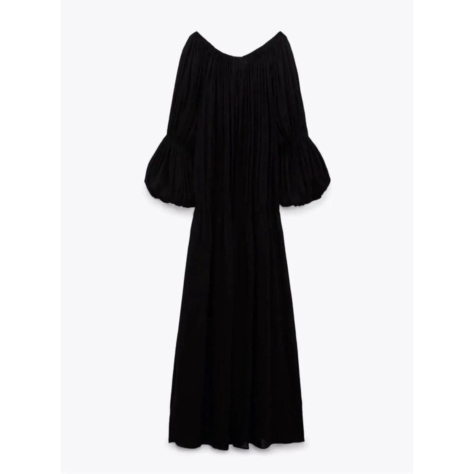 knee length dresses for ladies Multicolor Camouflage Pleated Midi Dress