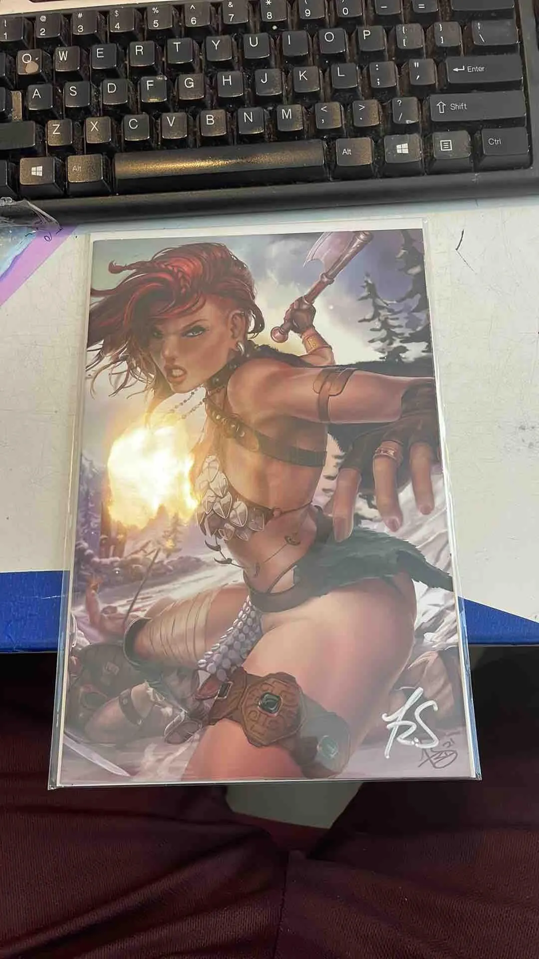 Product image for RED SONJA #28 Volume 5 TRISTAN THOMPSON "TRISTAR " Signed 