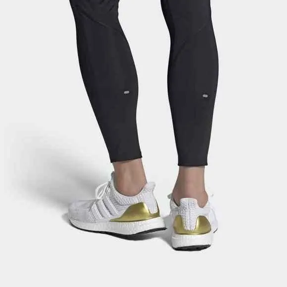 Product image for ADIDAS White &‎ Gold Primeblue Ultra-Boost Sneakers