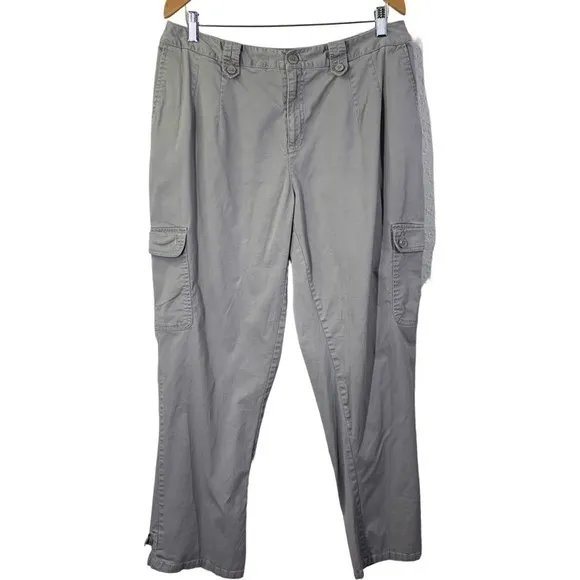 Product image for AVENUE Khaki Gray‎ Cargo Pants