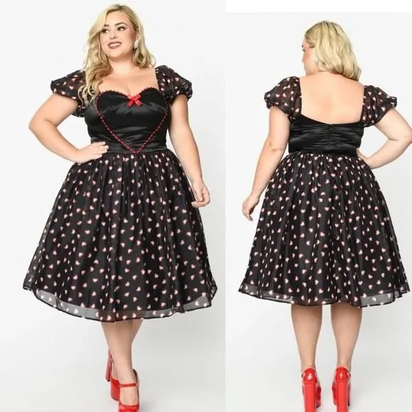 Product image for Unique vintage cupids lover swing dress - NWOT - size 1x / 16