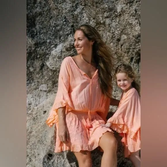 Product image for Pranella 3/4 sleeve Mini Dress, coverup, resortwear EUC, Size S/M