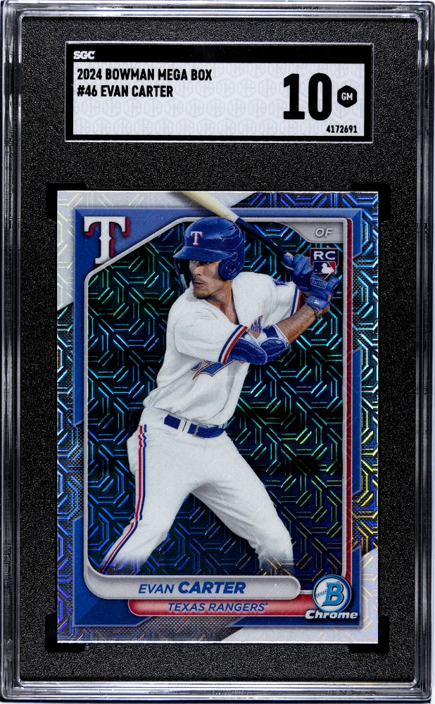 Product image for 2024 Bowman Mega Box Evan Carter Rookie #46 SGC 10