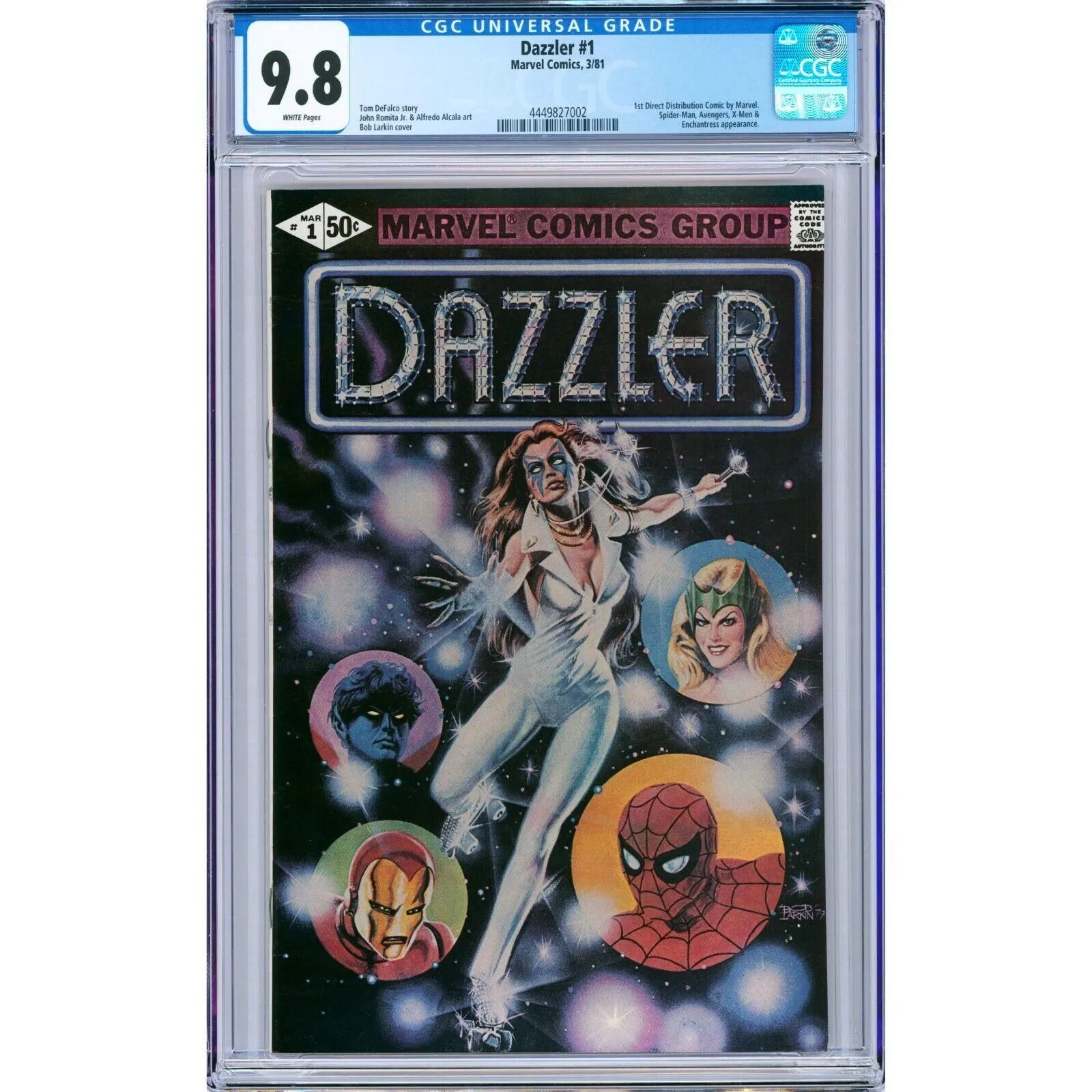 Product image for Dazzler #1 1981 Marvel CGC 9.8 1st Direct Distribution Comic by Marvel.