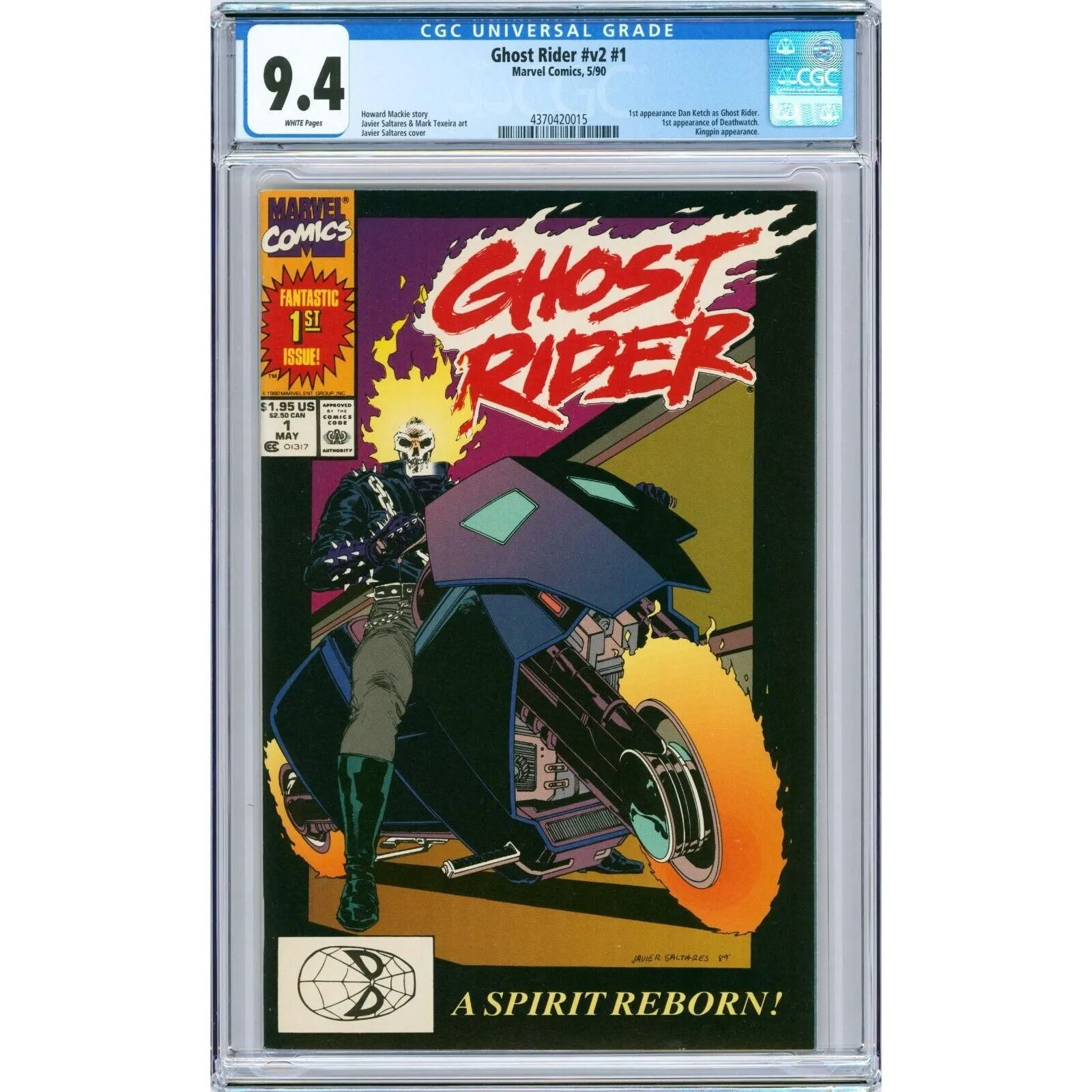 Product image for Ghost Rider v2 #1 1983 Marvel CGC 9.4 1st app. Ghost Rider II & Deathwatch