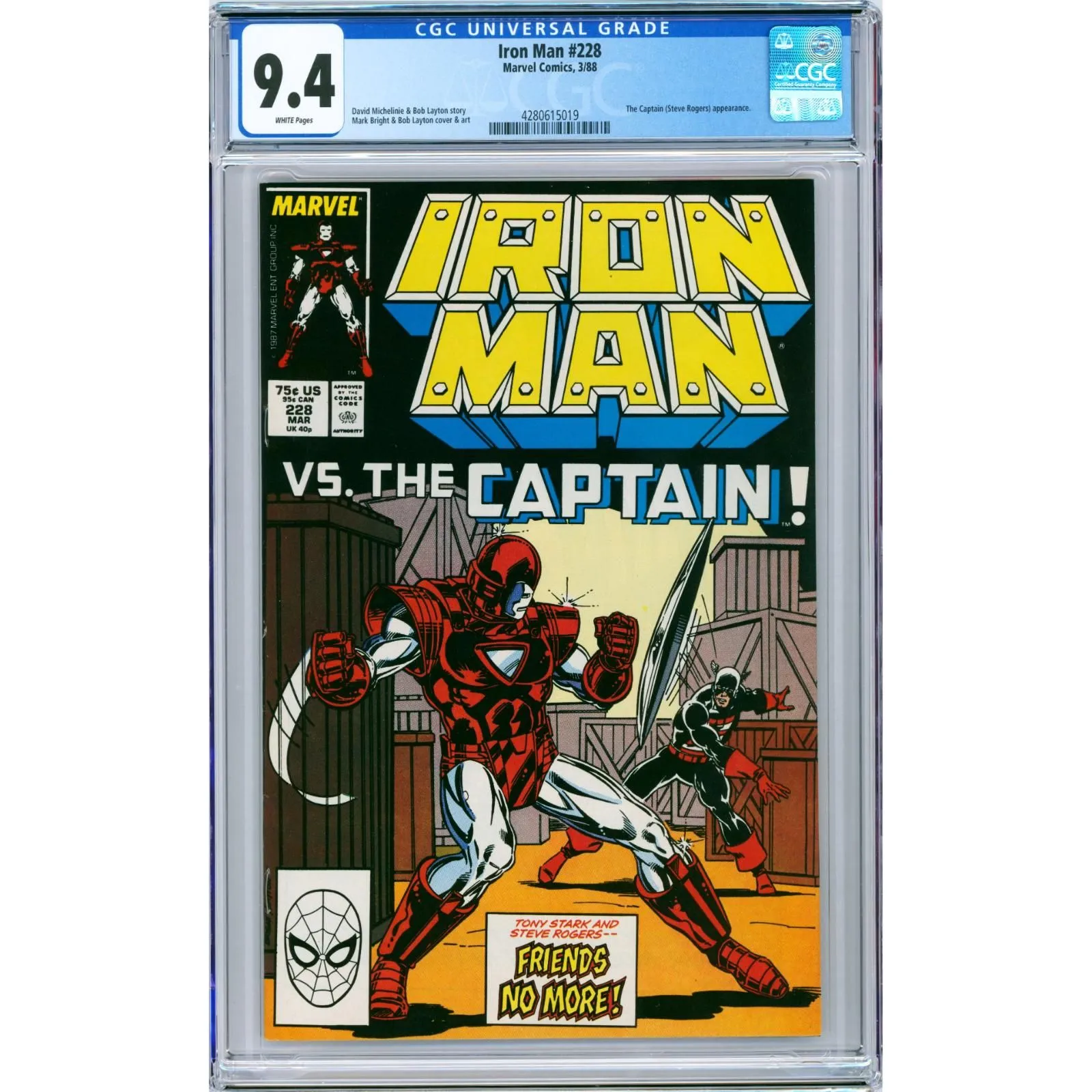 Product image for Iron Man #228 1988 Marvel CGC 9.4 Tony Stark v. the Guardsmen, Armor Wars part 4