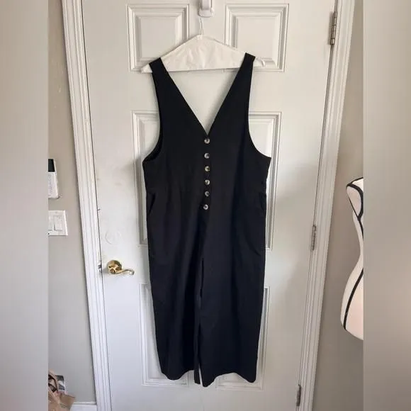 Product image for World Market Black Button Up Jumpsuit, NWOT, Size L/XL