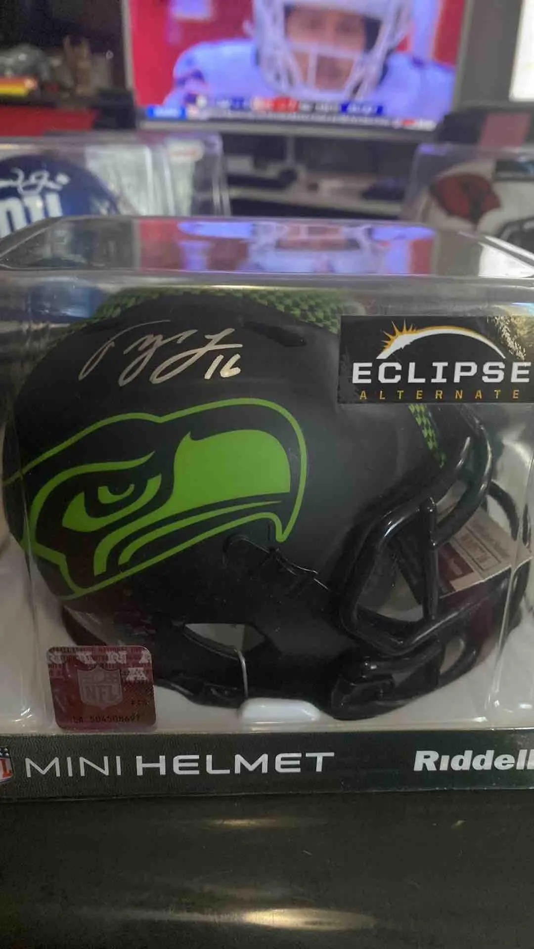 Product image for Tyler Lockett Mini Helmet. eclipse alt