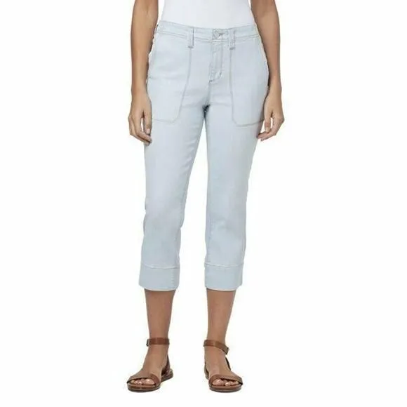 Women's Pants Size Bandolino Capri Utility High Rise Straight
