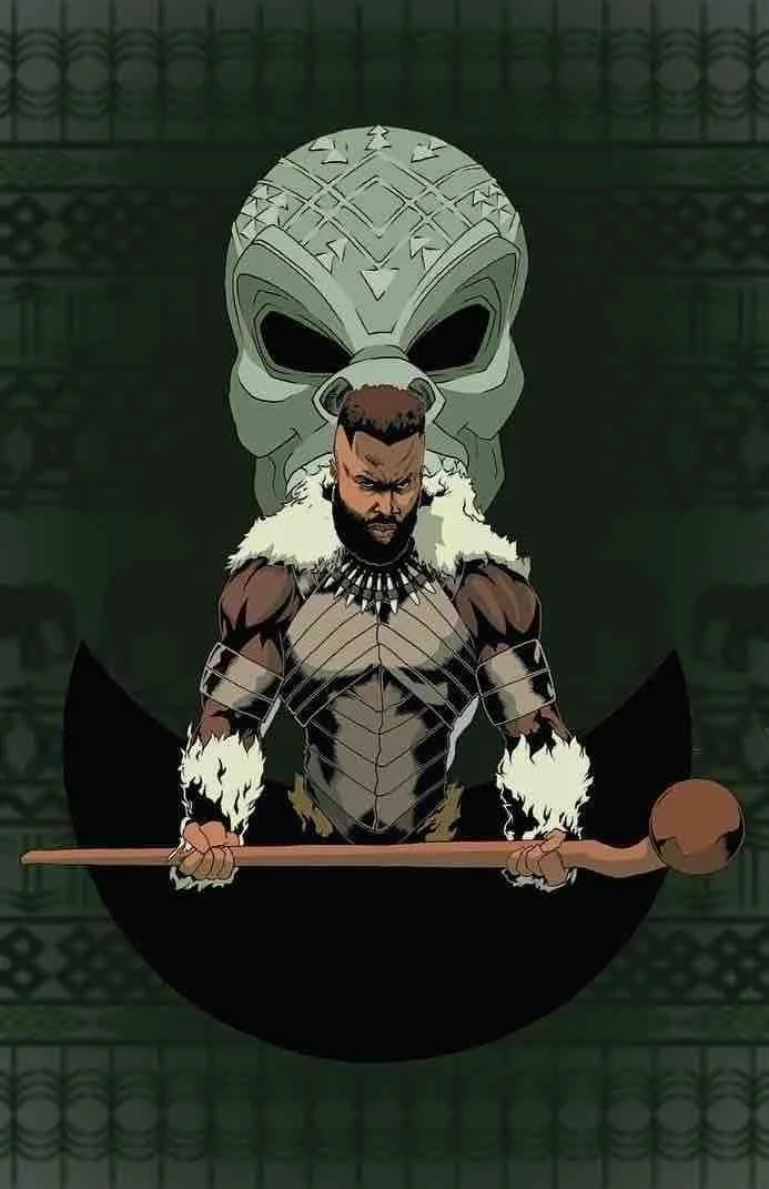 Product image for 11/17 Signed Black Panther (M’Baku) Fan Art Print