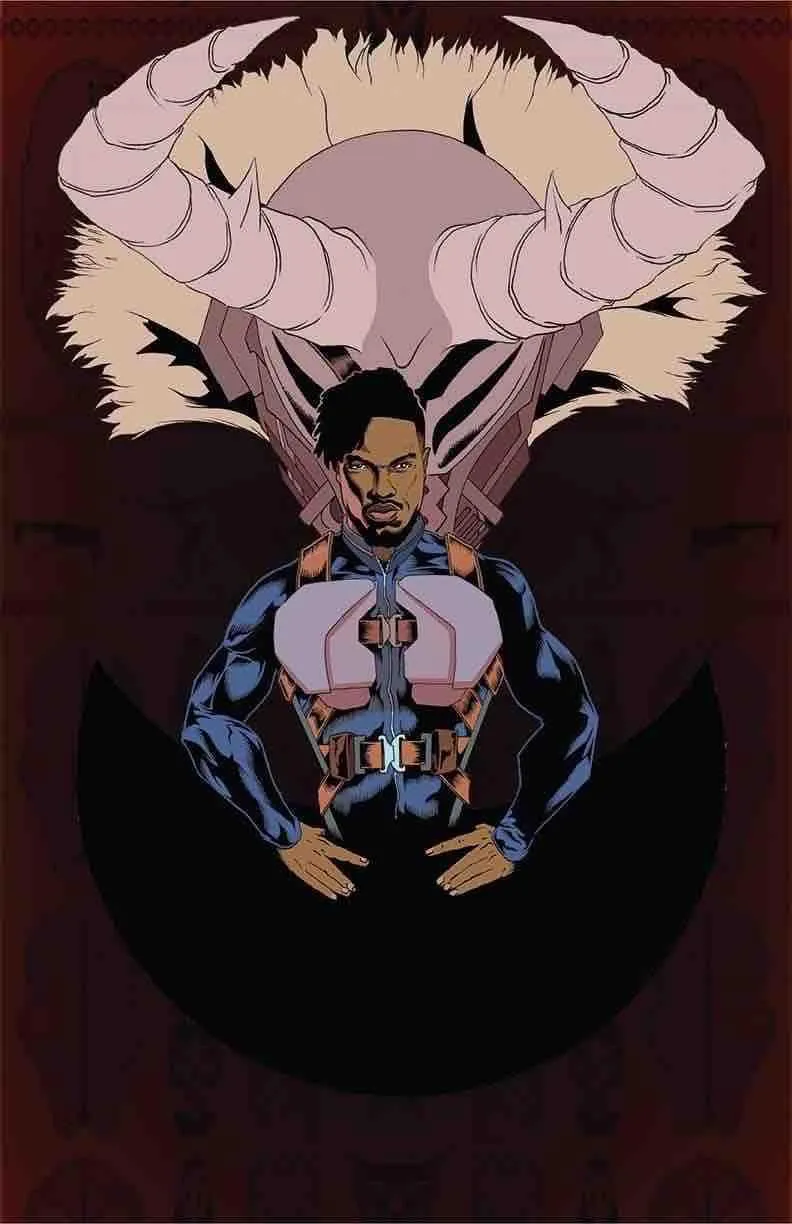Product image for 11/17 Signed Black Panther (Killmonger) Fan Art Print