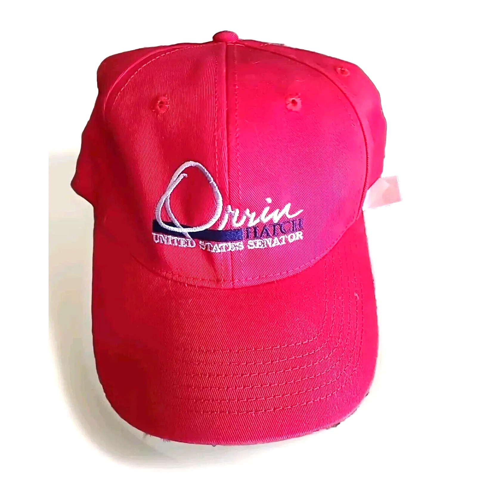 Product image for Orrin Hatch Senator Utah Baseball Hat Political Campaign Embroidered Logo Red