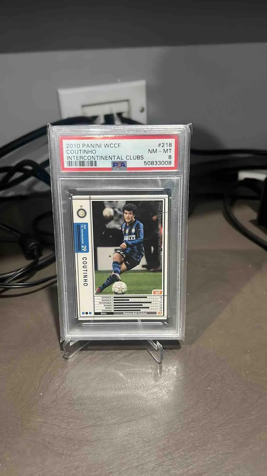 Product image for 2020 PANINI WCCF COUTINHO #218 PSA 8 INTERCONTINENTAL CLUBS NM-MT