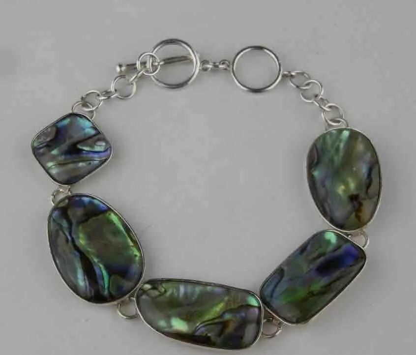 Product image for #008 Sterling Silver and Abalone Bracelet