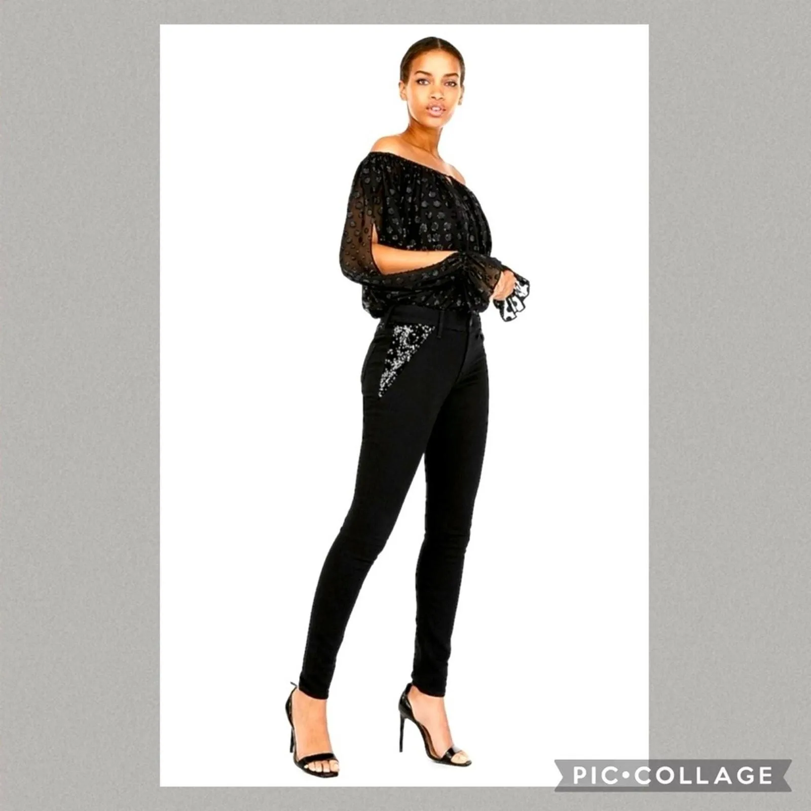 Product image for Express Mid Rise Sequin Pocket Jean Leggings size 2R