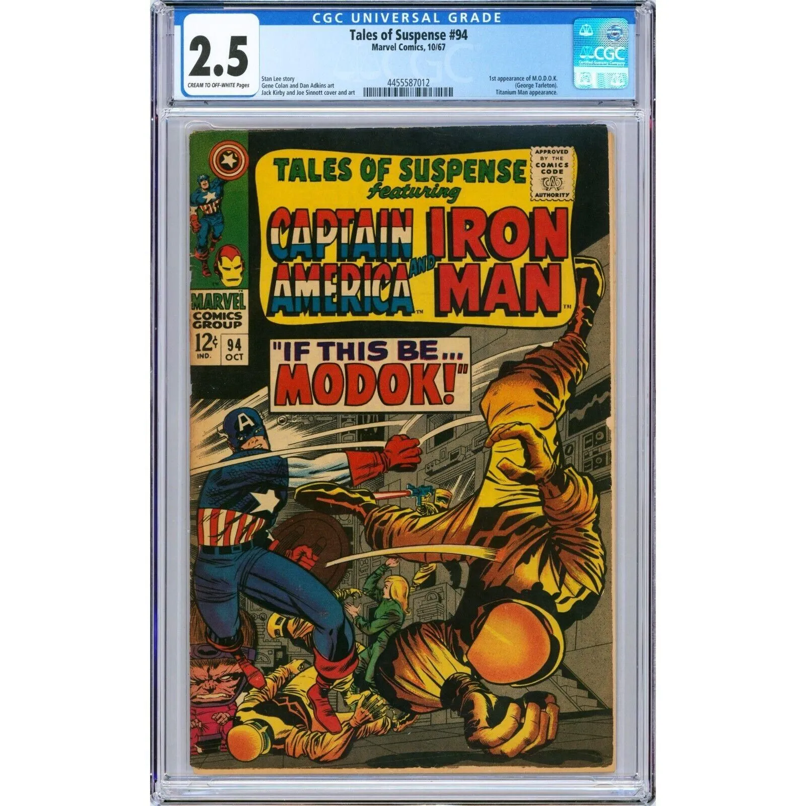 Product image for Tales of Suspense #94 1967 Marvel CGC 2.5 1st app M.O.D.O.K. (George Tarleton)
