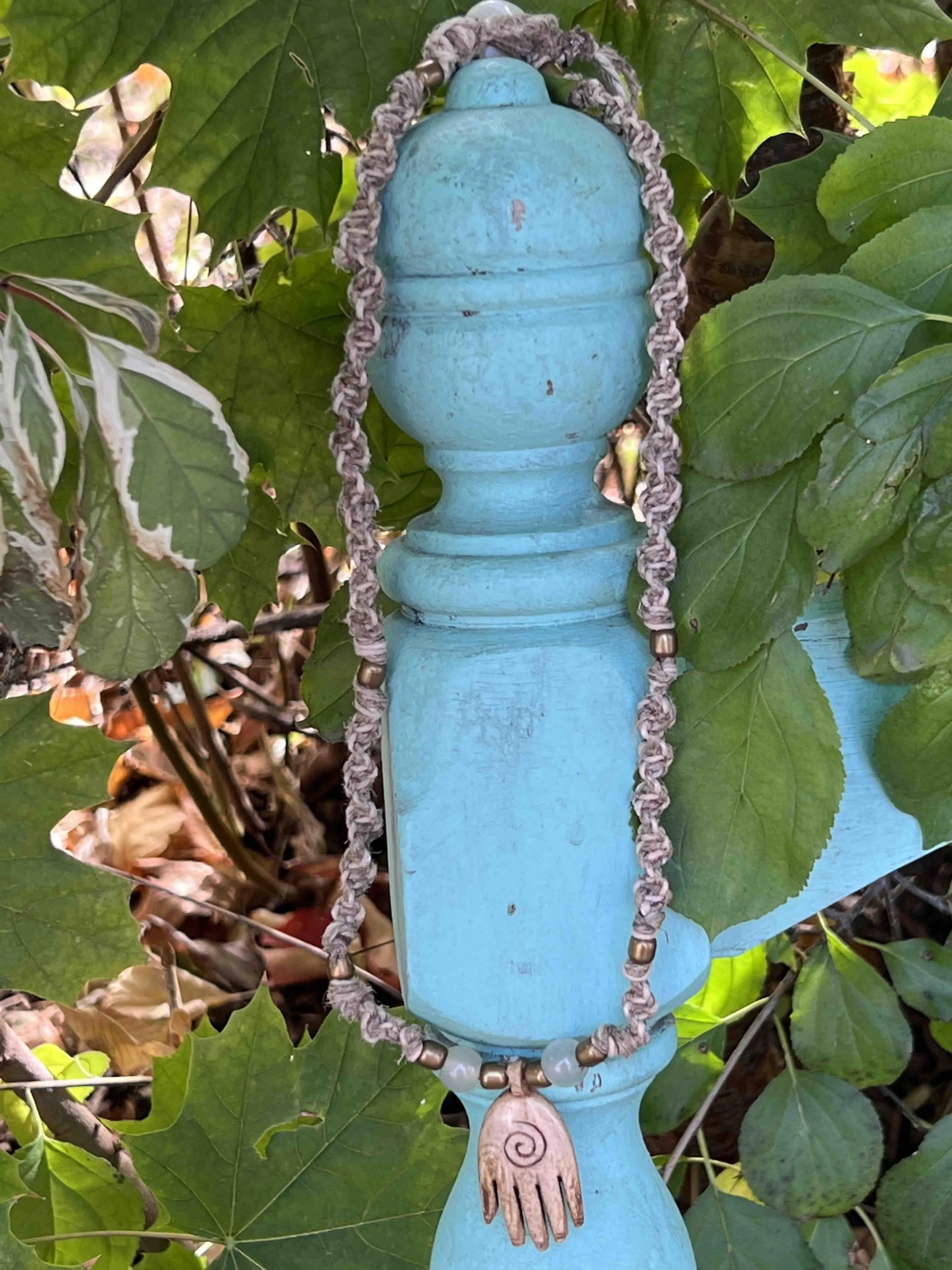Product image for Healing Hand hemp necklace by Christina Rietsch