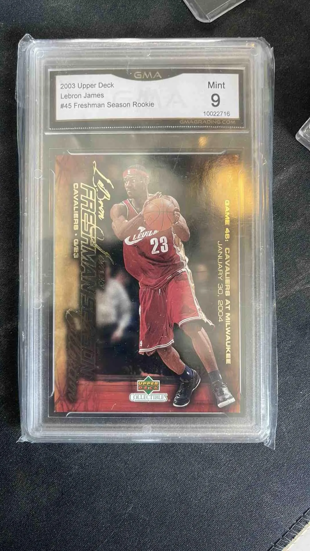 Product image for LEBRON JAMES ROOKIE 2003 UPPER DECK GEM MINT 9 FRESHMAN SEASON BASKETBALL RC 45