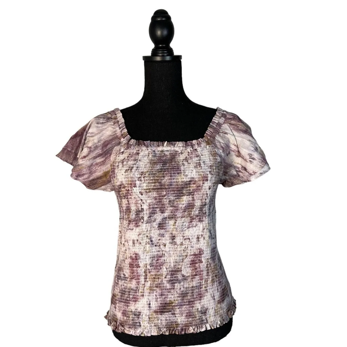Product image for Saya Pima Cotton Lavender Tones Top Sz M