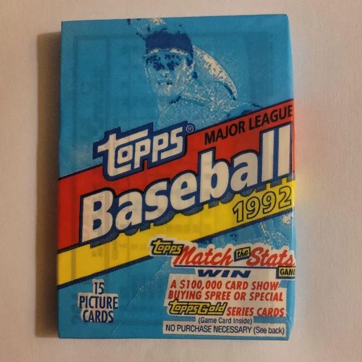 Product image for 1992 Topps Baseball Card Wax Packs (15 Cards)