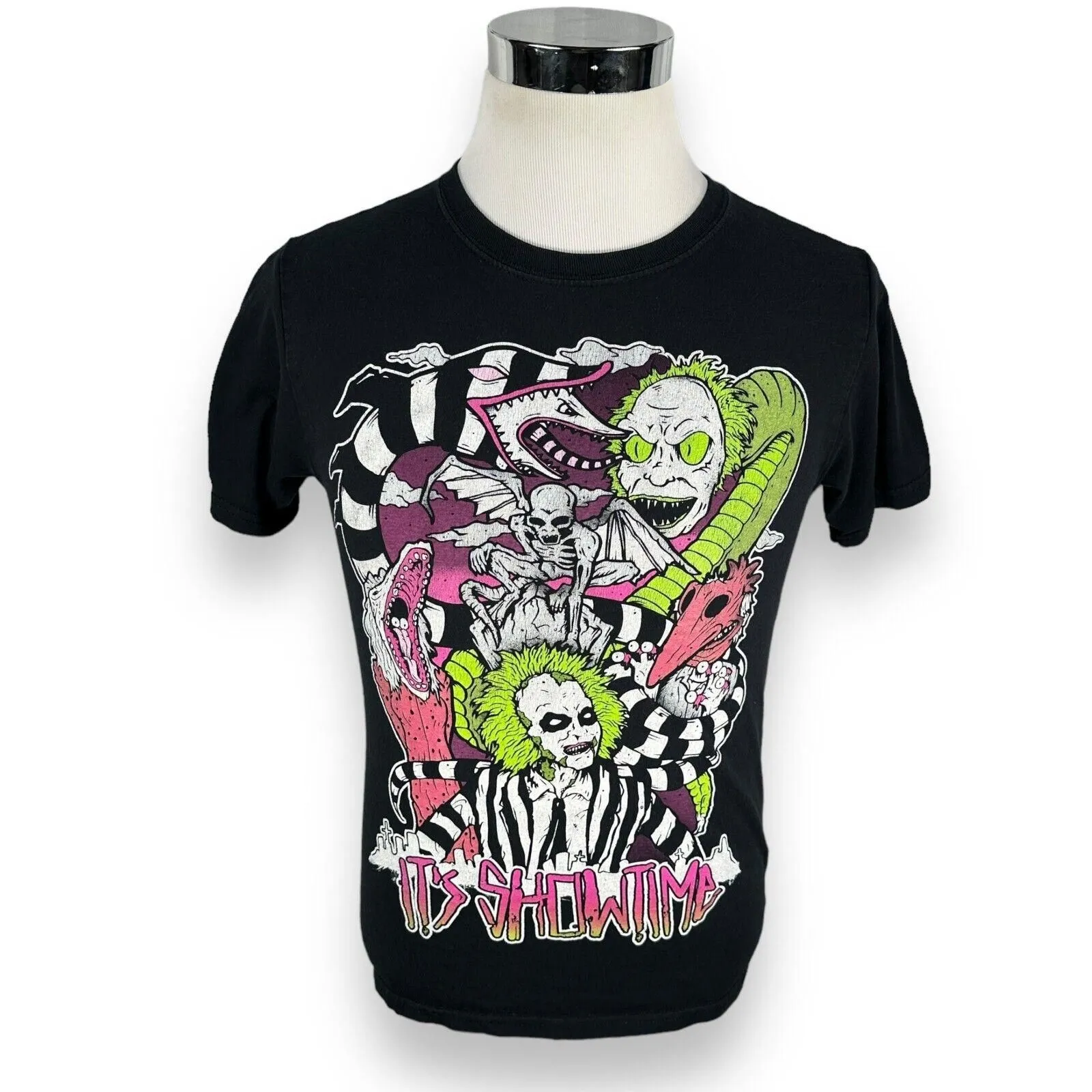 Product image for Angelo Parente Art T-Shirt Men’s Small It's Showtime Black Cotton Crew Neck