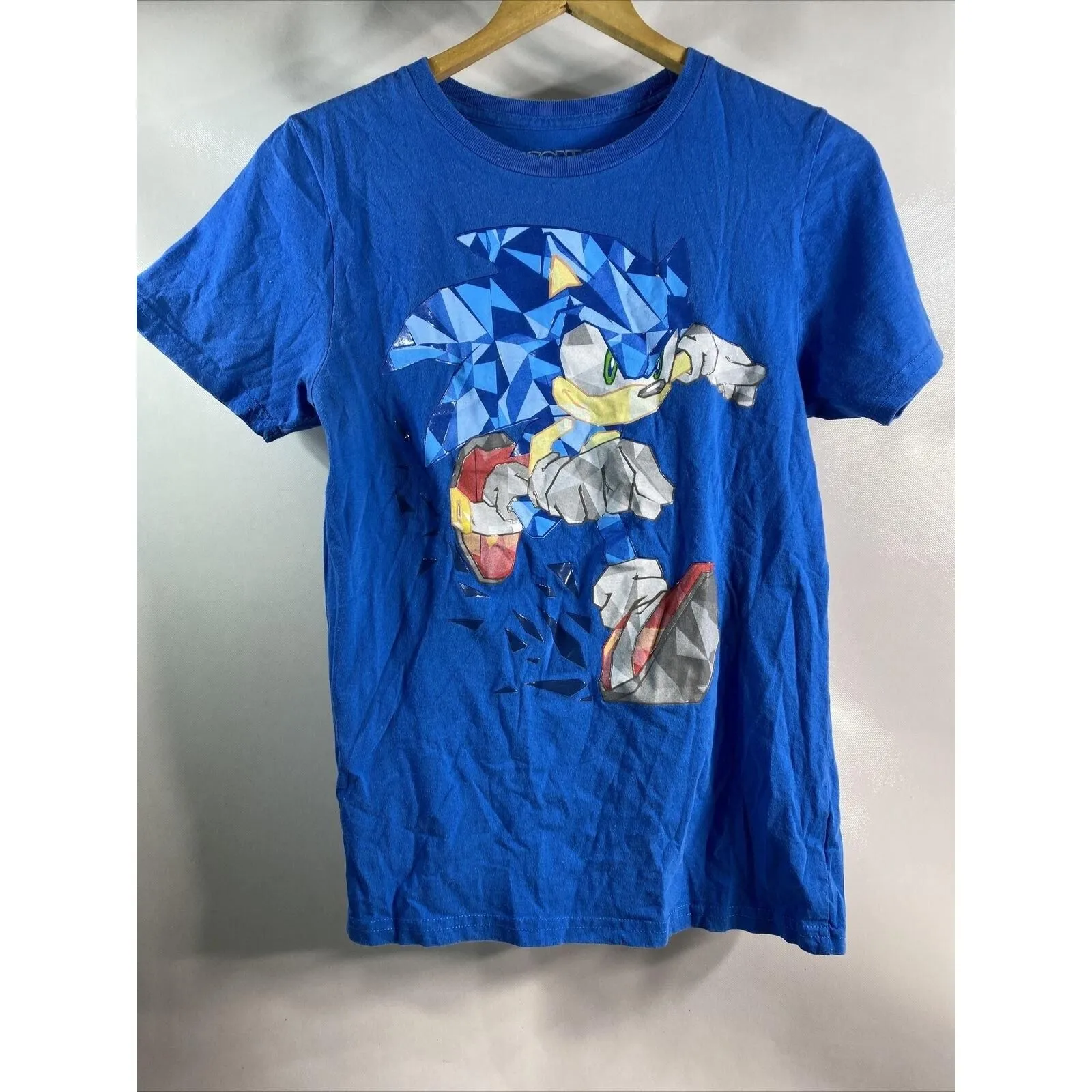 Product image for Children’s Size 18 XL Blue Sonic The Hedgehog Graphic T-shirt Licensed